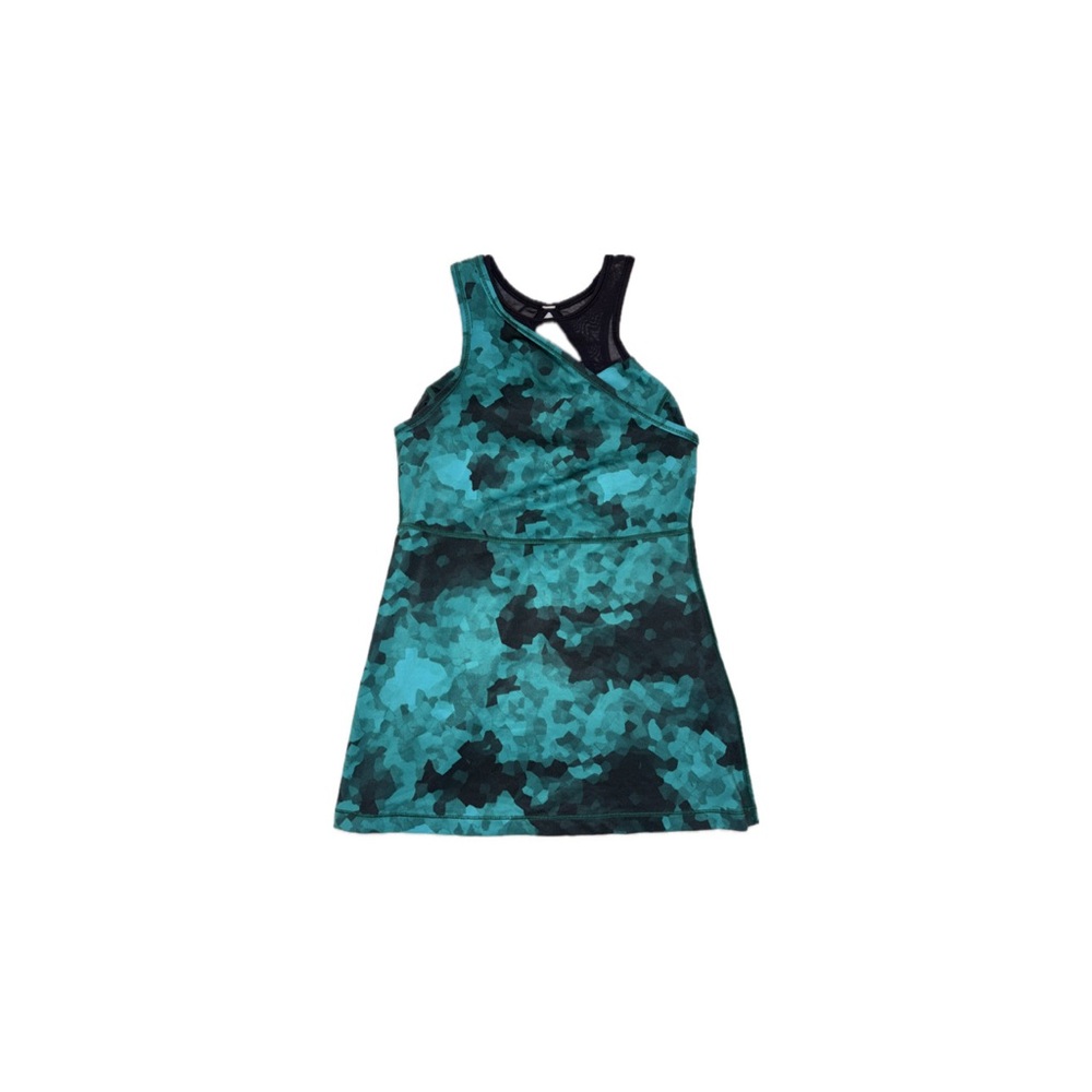 Lululemon Meshed Up Tank in Clouded Dreams Cosmic Teal Multi / Black - Size 6